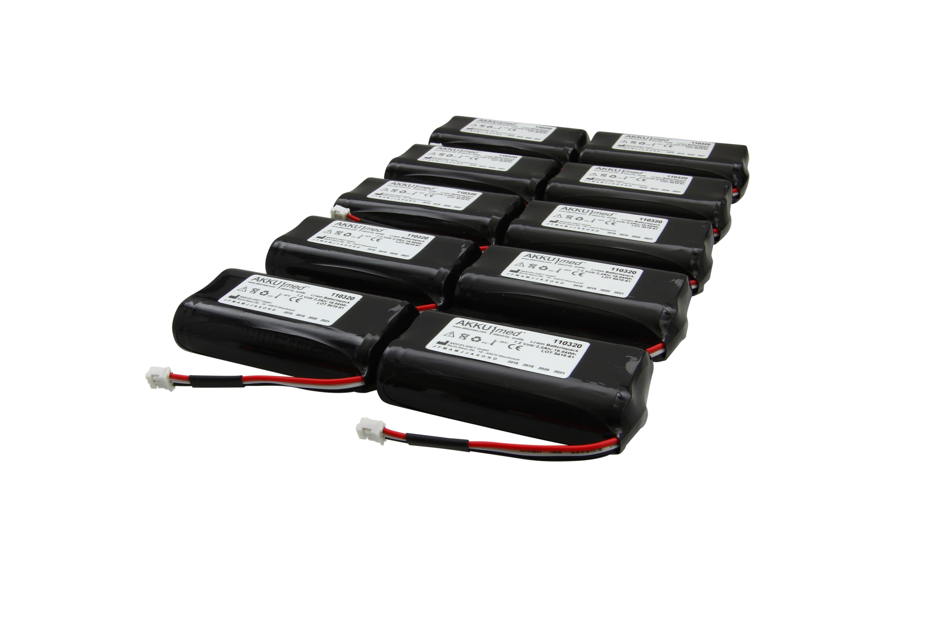 Batterie Li Ion pour pompe à perfusion Fresenius Volumat Agilia - 179033-R2 - paq. De 10